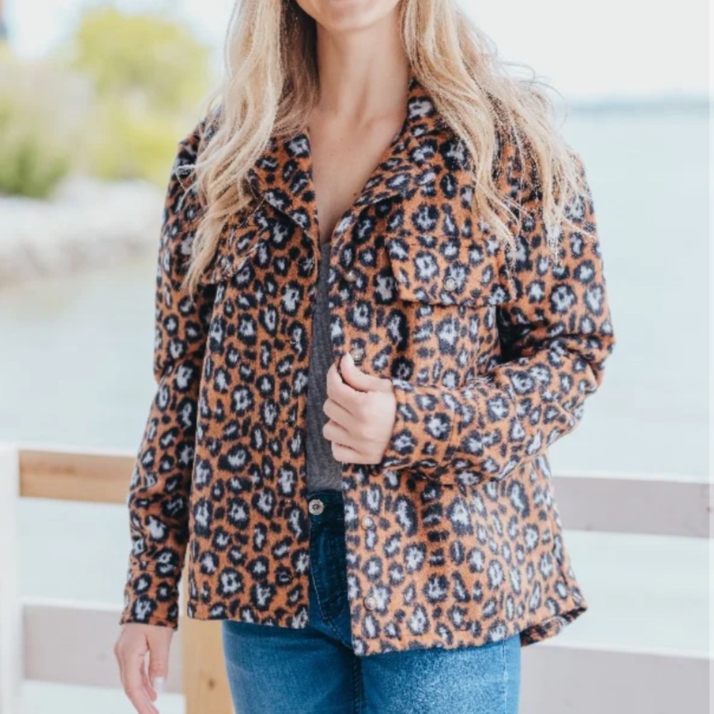 Simply Southern Leopard Cheetah Shacket